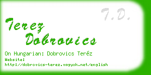 terez dobrovics business card