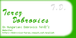 terez dobrovics business card